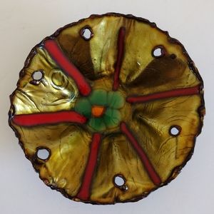 Enamel on Copper Bowl Franco Bastianelli for Laurana Rame D'Arte Italy